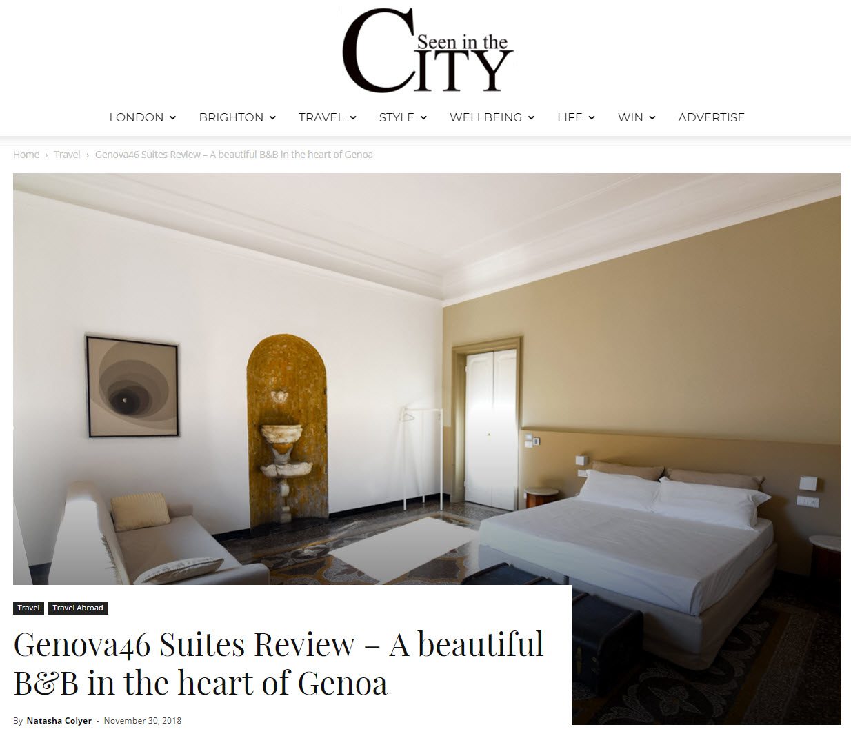 Seen in the City — Genova46 Suites Review – A beautiful B&B in the heart of Genoa